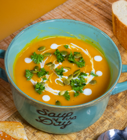 Roasted Pumpkin and Carrot Soup